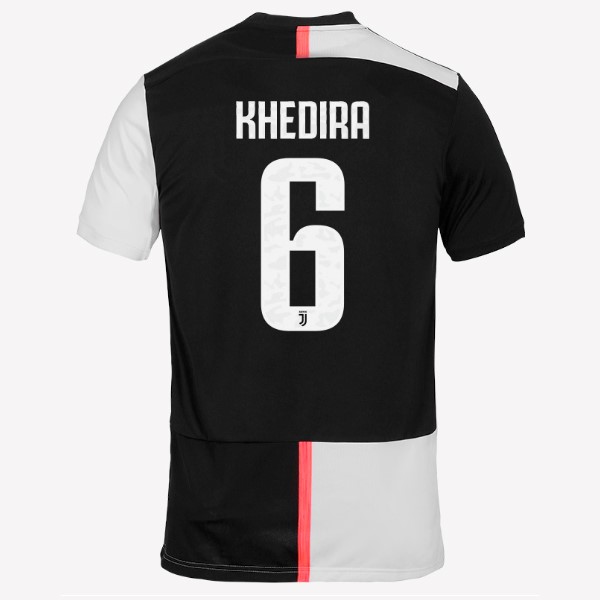 Camiseta Juventus NO.6 Khedira 1ª 2019-2020 Blanco Negro